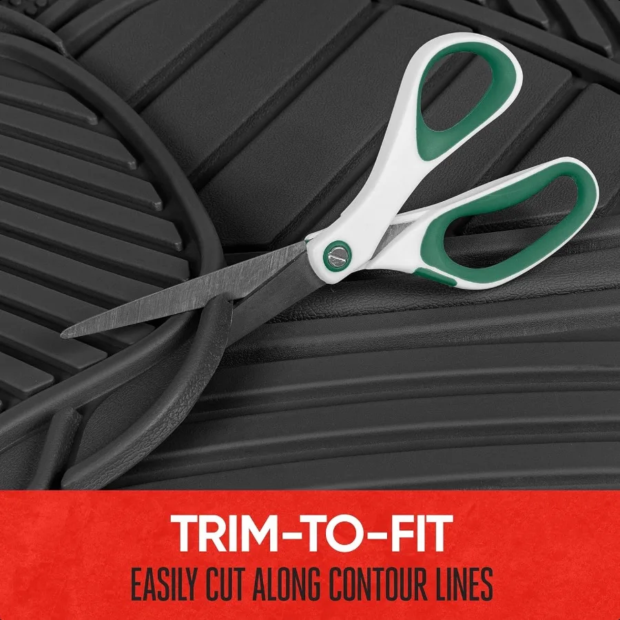 فليكس توف ™ الحصير سيارة مطاطية على شكل خط أساسي مع حصيرة صندوق السيارة بطانة البضائع الأمامية والخلفية مجموعة كومبو تناسب معظم سيارات الدفع الرباعي فان كوبيه سيدان #3