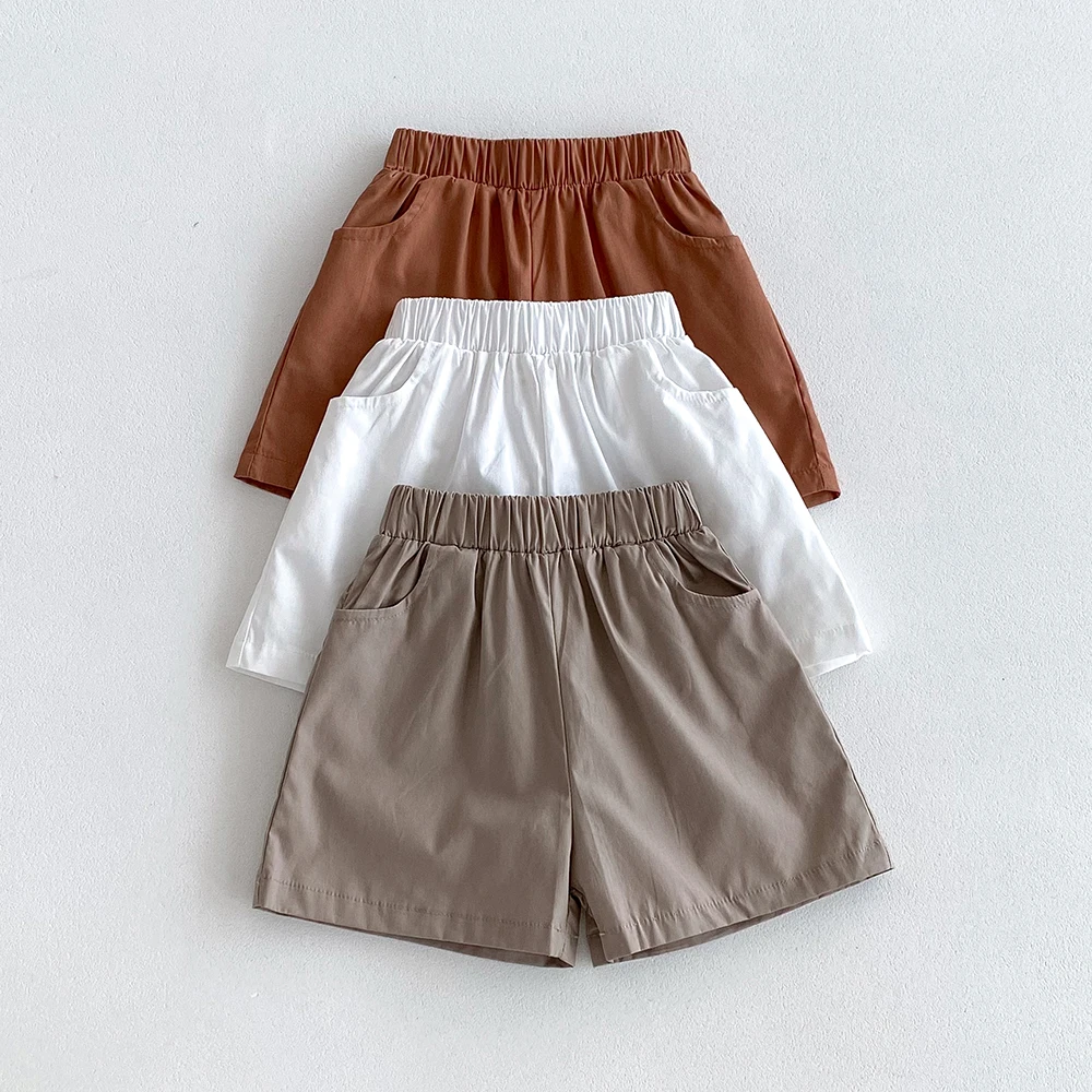 Vintage Baby Girls Boys Shorts Summer Cozy Cotton Breathable 3 Pockets Design Kids Short Pants Children Short Baby Bloomers