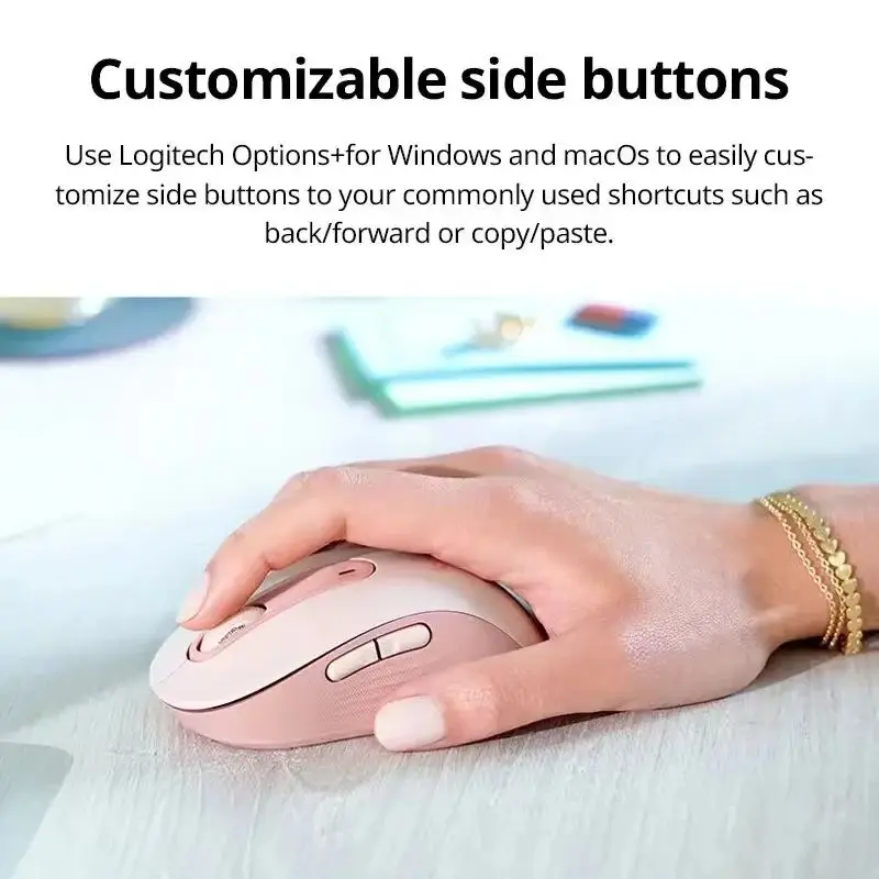Oryginalna bezprzewodowa mysz Bluetooth Logitech M650 cicha mysz biurowa do laptopa do komputera/Mac/wielu urządzeń mysz praworęczna