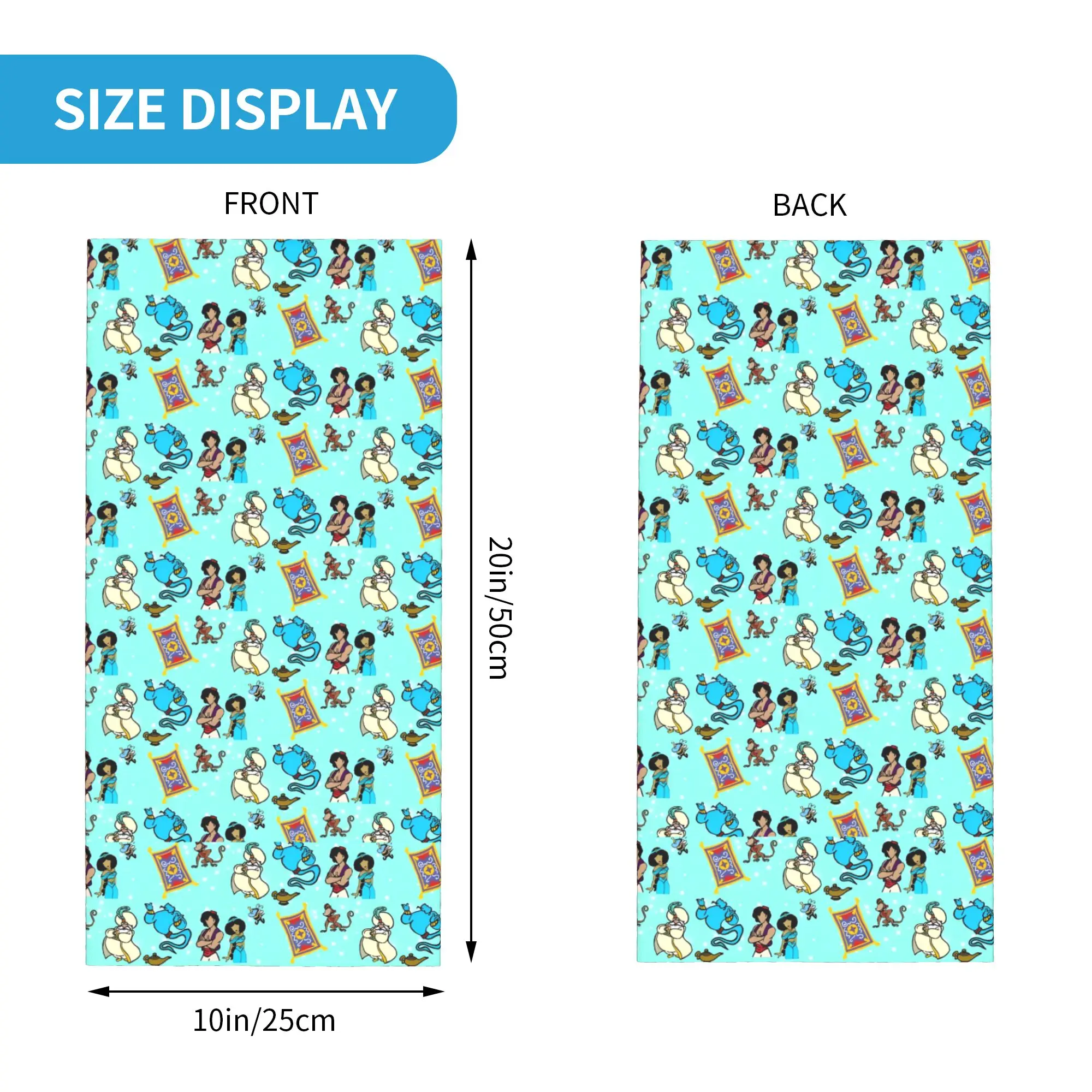 Custom Magic Lamp A-Aladdin  Bandana Neck Gaiter UV Protection Face Scarf Cover Women Men Strange Headwear Tube Balaclava