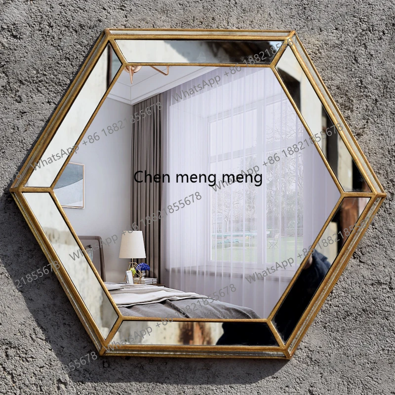 

European bathroom mirror glass patch bathroom, entrance decorative mirror vanity mirror