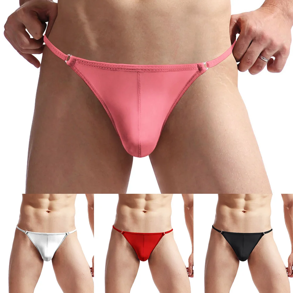 

New Hot Men Enhance Pouch Thong Bikini Male Lingerie Tanga G-String Minikini Tangas Posing Underwear T-back Tight T Pants