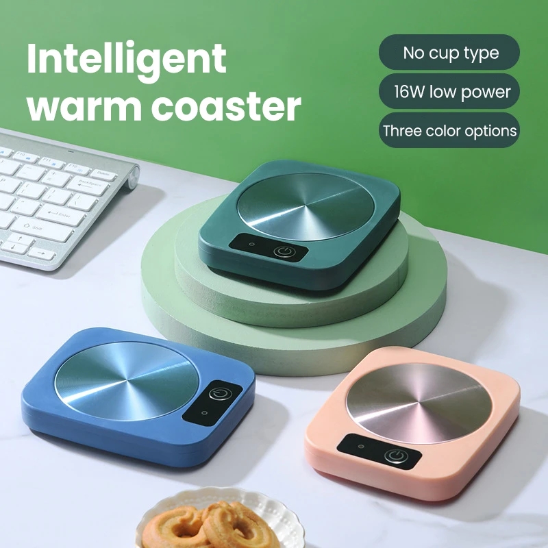 220V Mug Heater Coffee Cup Warmer Milk Tea Water Heating Pad Home Cup Heater Warm Mat 55℃ Constant Temperature Coaster Gift Box