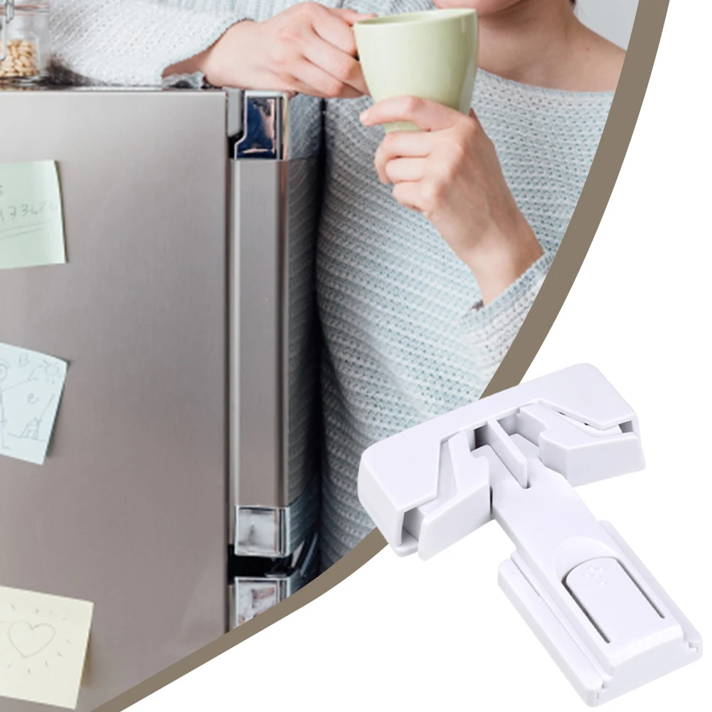 Childproof Refrigerator Lock Pet Safety Refrigerator/Fridge/Freezer Door Lock Automatically Lock While Closing Fridge Door Lock