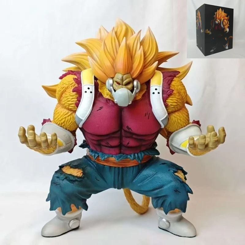 

New Evil Saiyan Cumber Golden Great Ape Action Figure 31cm Pvc Collectible Statue With Removable Mask Dragon Ball For Fans