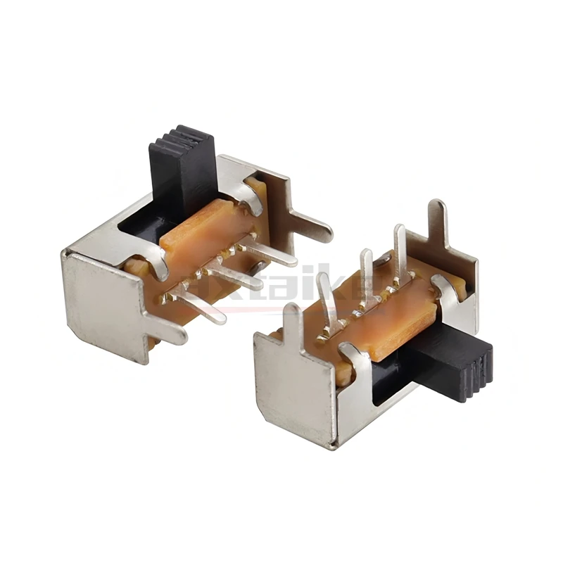20PCS 2 Position 1P2T 3Pin SK-12F14 With Fixed Feet PCB Panel Angle Horizontal Slide Power Toggle Switch Handle length 4/5/6/7mm