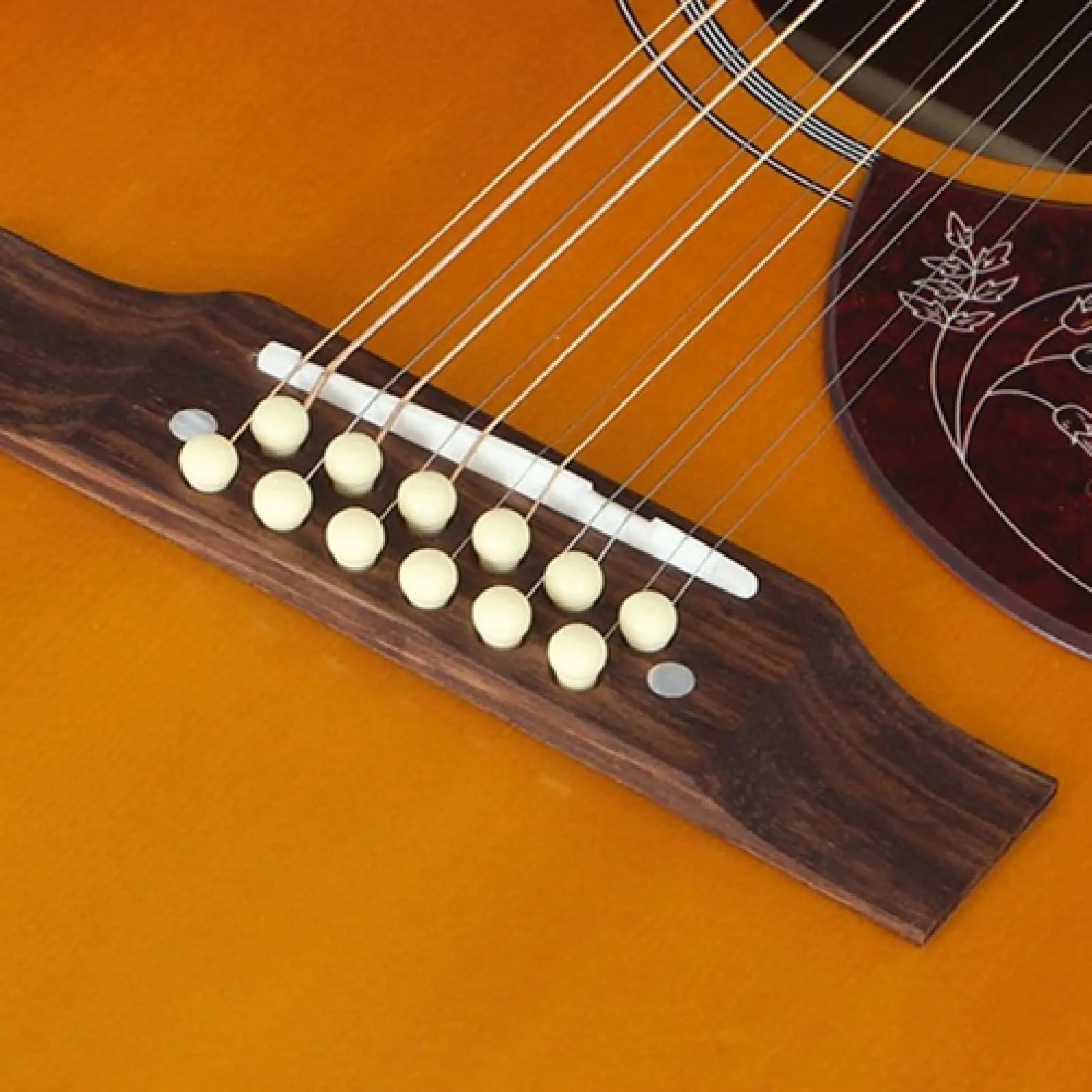 Miwayer 12 ,6 String 6 String Classical Guitar Bone Saddle, Guitar Bridge Saddles, Cut from Whole Bones