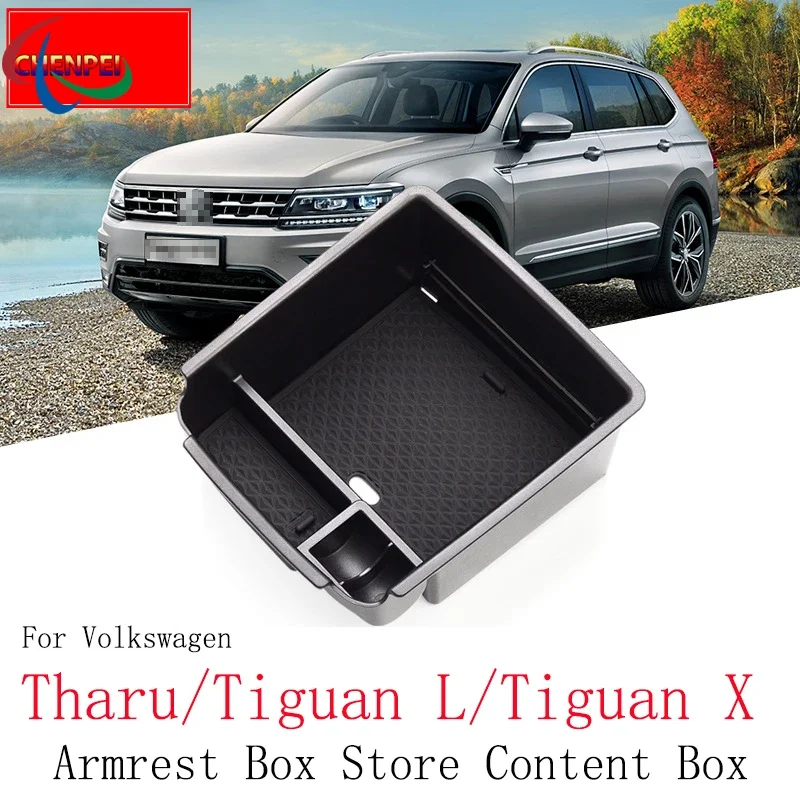 

For Volkswagen TharuTiguan LTiguan X Car Armrest Box Storage Box Modified Central Storage Box Decoration Car Accessories