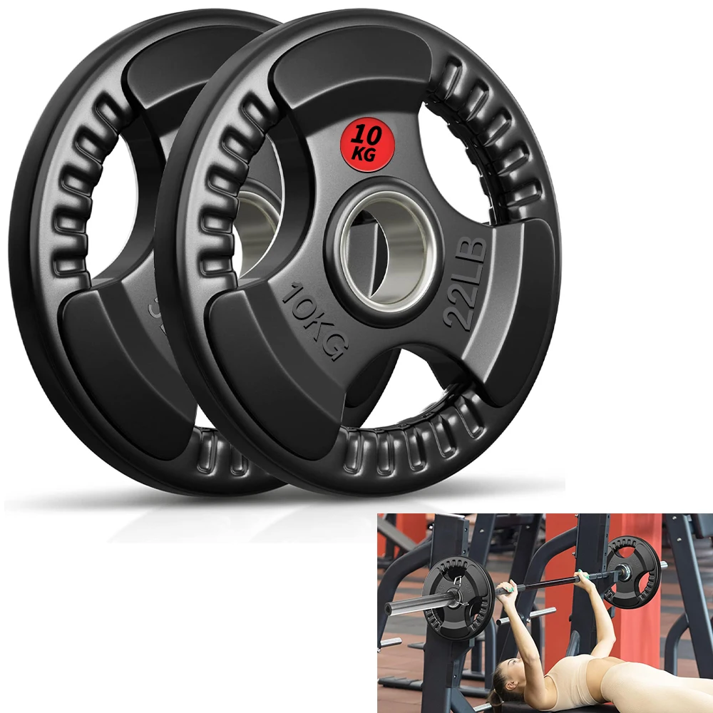 Hantelscheiben (ohne Hantelstange), Gewichtheber-Trainingsgeräte, aus massivem Gusseisen, mit Gummi beschichtet, geeignet für Fitness-Enthusiasten für Indoor-Training, Bodybuilding, Gewichtheben und Ganzkörper-Krafttraining.