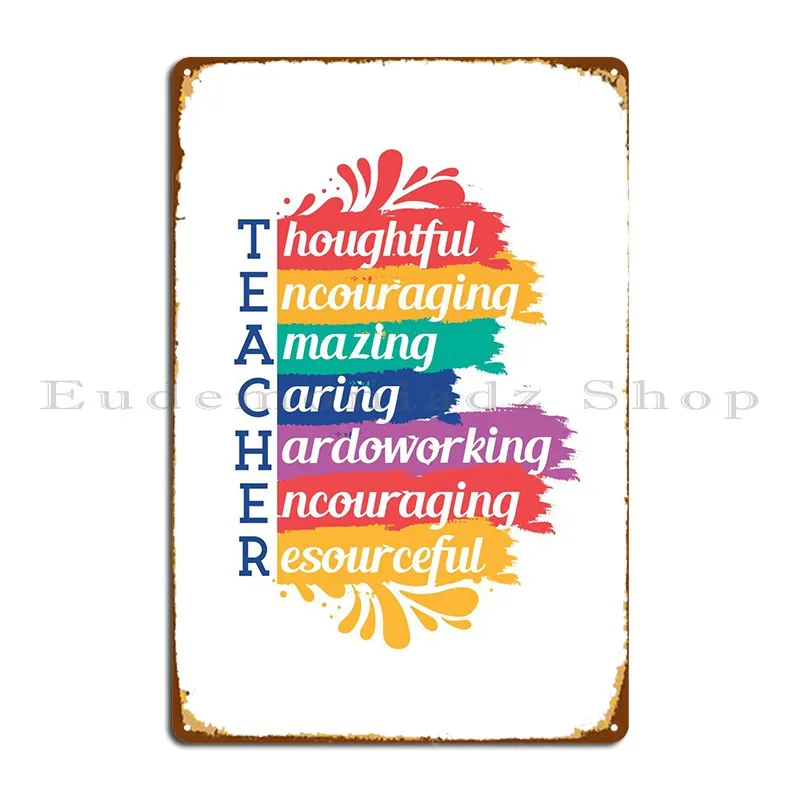 Teacher Features Metal Sign Living Room Poster Bar Garage Print Tin Sign Poster