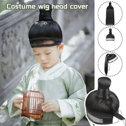 1Pc Hanfu Wig Cosplay Headdress Men's/Children's Scholar Styling Cosplay Wig Headwear Ming Dynasty Ancient History Hair Cover