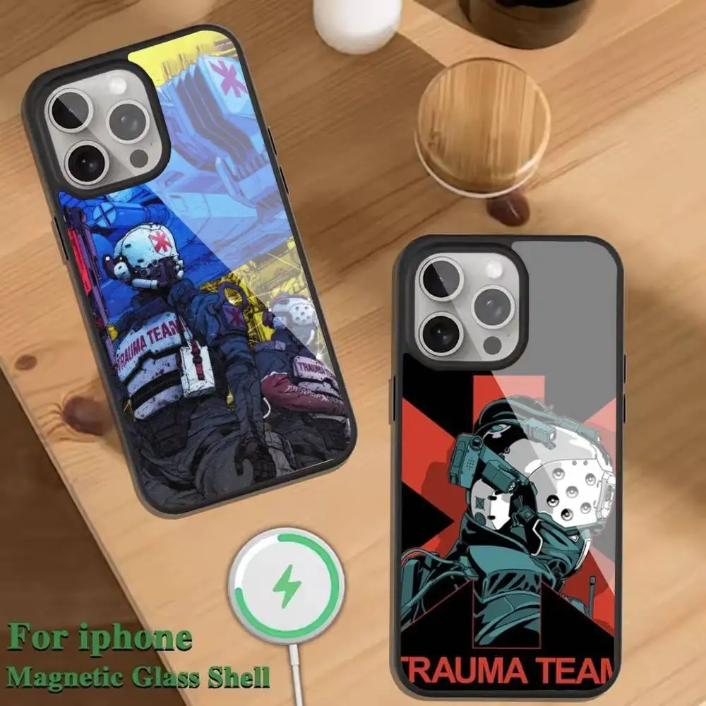

T-Trauma T-Team Game Phone Case For Magnetic Wireless Charge Cover For iphone 16 15 14 13 12 11 Pro Max Plus Coque