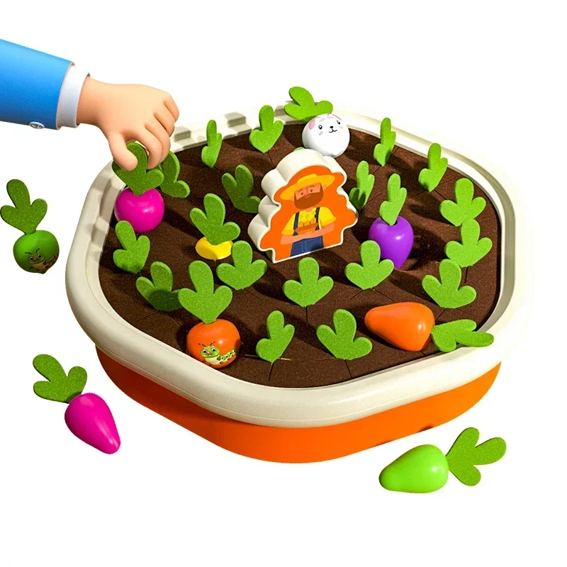 Baby Montessori carota Harvest Pull ravanello memoria smistamento giochi da tavolo abilità motorie fini giocattoli sensoriali educativi per i più piccoli