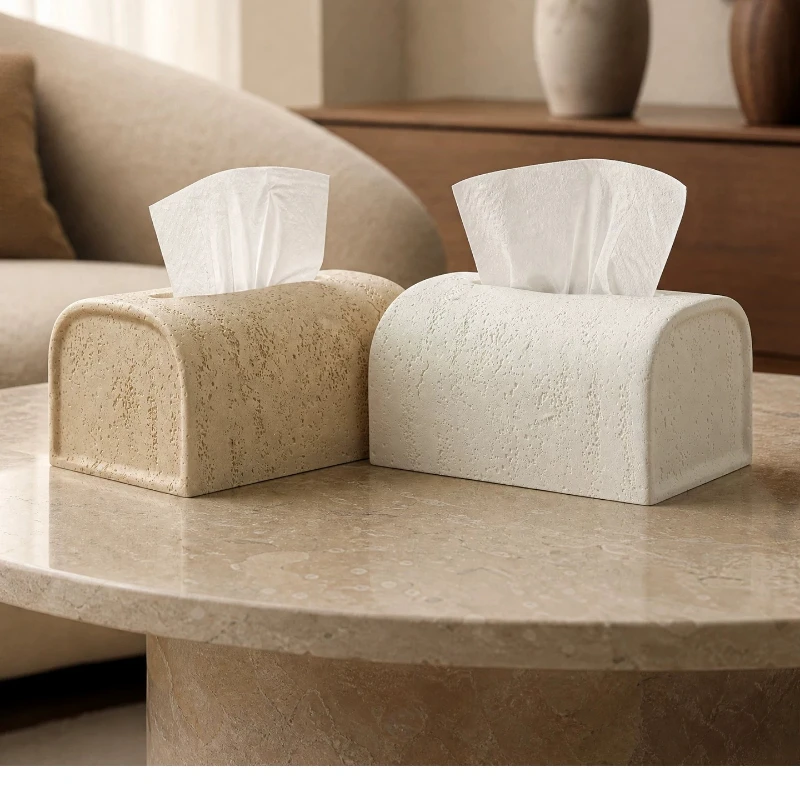 Wabi-Sabi Minimalist Modern Tissue Box, Premium Tissue Box for Living Room Tabletop Home Decor Display, Luxury Home Decor & Gift