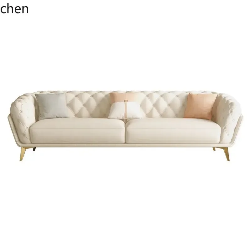 

ZMLSofa Fabric Retro Large and Small Apartment Living Room Simple Straight Row Skin Feel Velvet