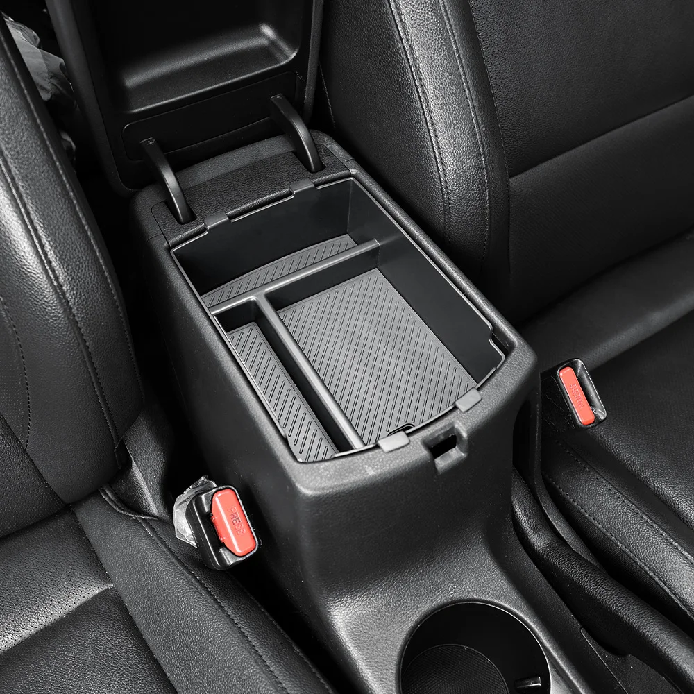 سيارة سوداء صندوق تخزين مركزي وحدة التحكم مسند الذراع حامل مُنظِم ABS لكيا سول 2020-2025 LHD اكسسوارات السيارات الداخلية