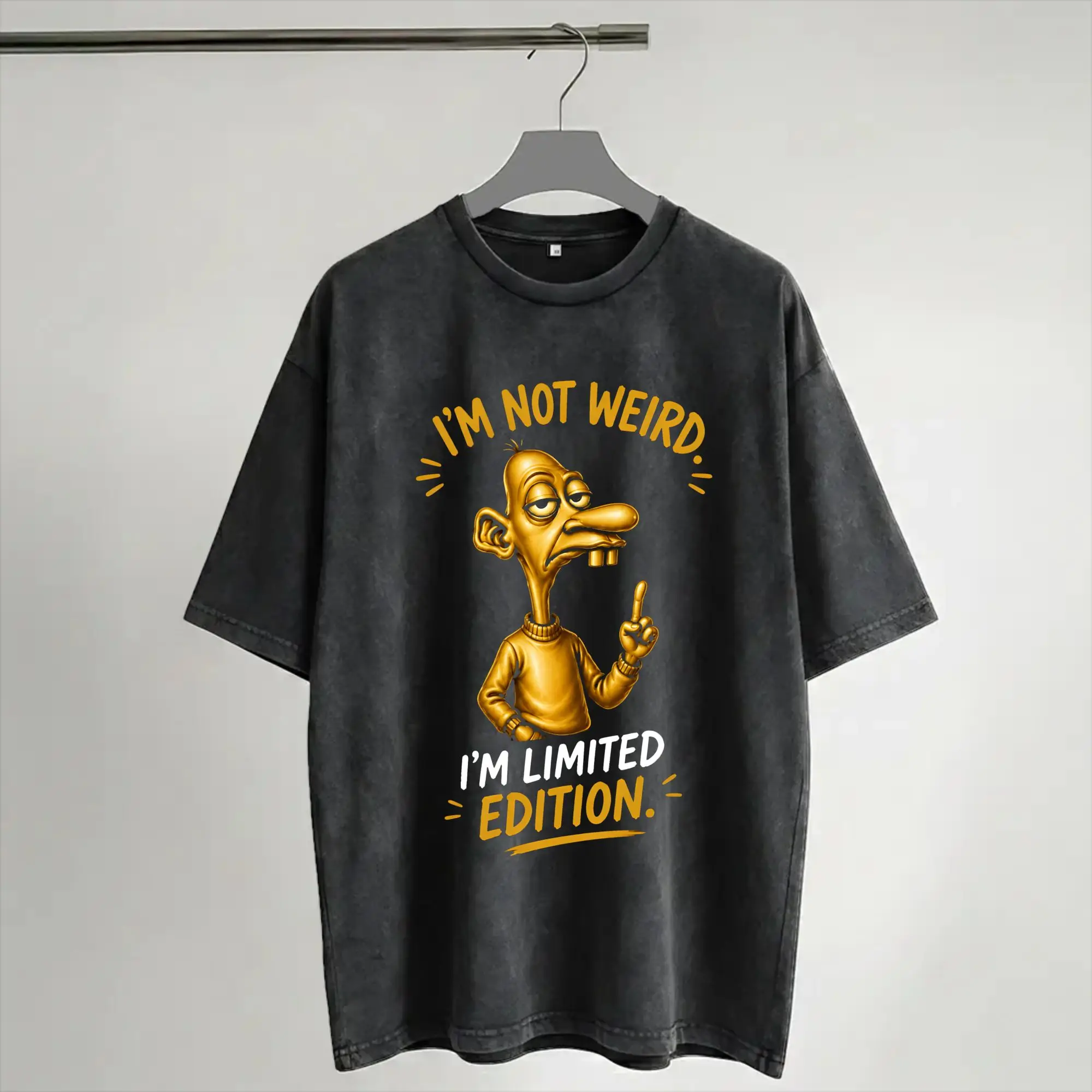 Summer Golden Neegy Meme Funny Internet Brainrot Gen Z Humor Washed T Shirt Outfit Oversize T-Shirt  for Men Women Tee