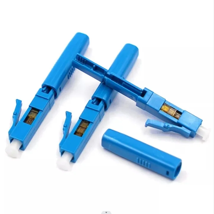 10 Stück LC APC UPC Schnellverbinder Spezialkomponenten für 2,0*3,0mm Optisches Drop-Kabel Faser-Schnellverbinder Grüne APC-Ferrule