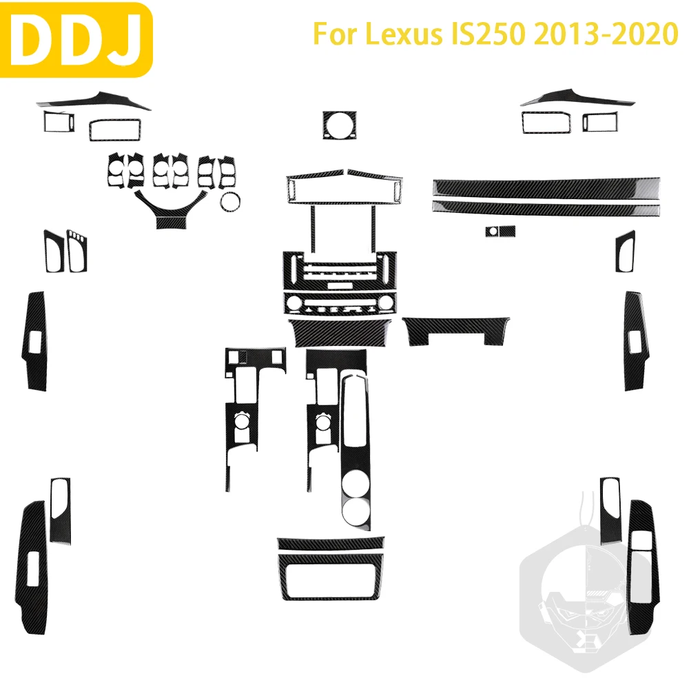

For Lexus IS250 2013-2020 Accessories Car Carbon Fiber Interior Gear Console Armrest Panel Stickers Decoration