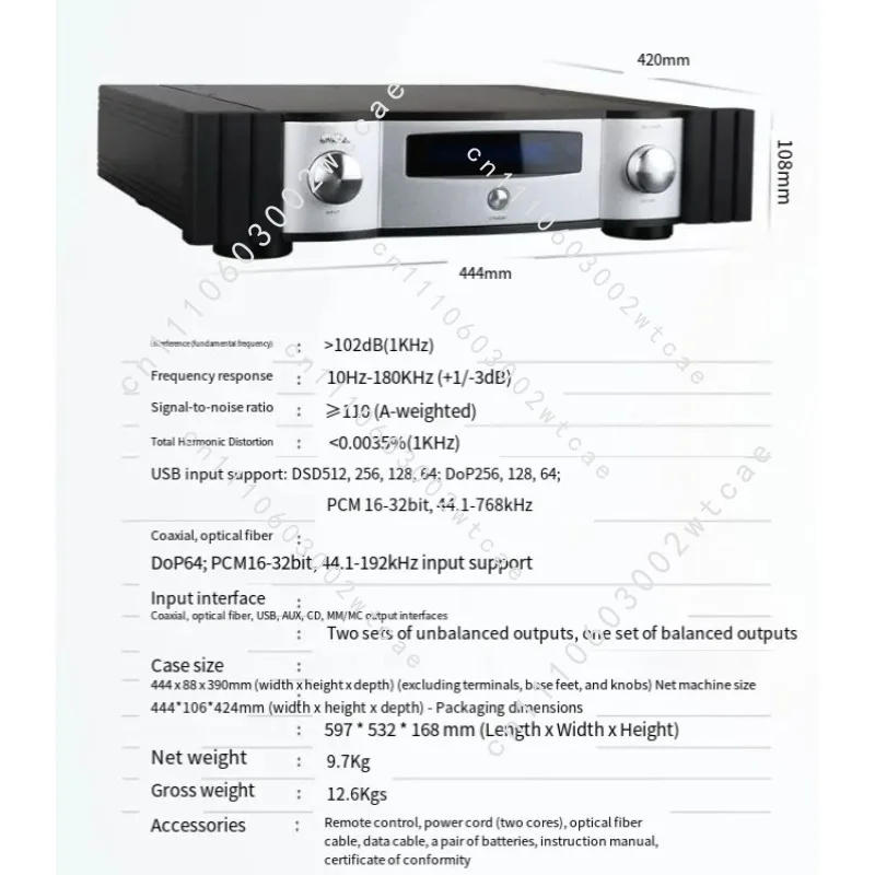 Fully Balanced Lossless Audio Preamplifier, AD-1PRE + Preamp HI-END DSD Decode, Fast Shipping