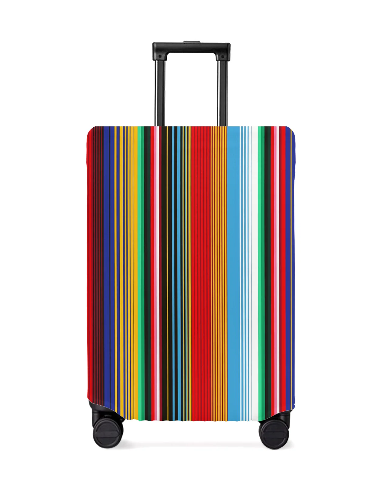 

Colorful Mexican Stripes Luggage Cover Stretch Suitcase Protector Baggage Dust Case Cover for 18-32 Inch Travel Suitcase Case