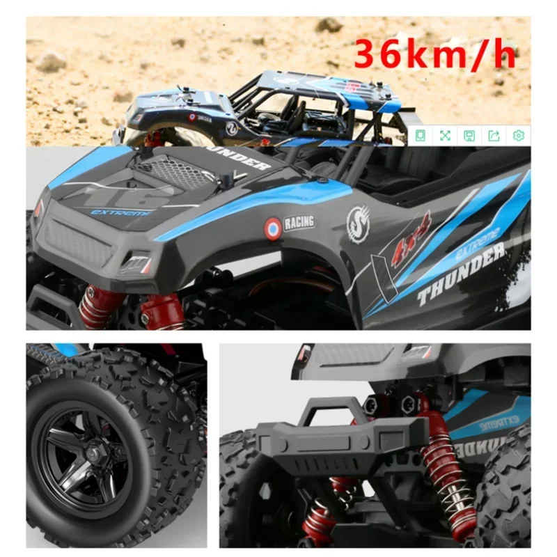 1:18 4WD RC Car With LED Lights 2.4G Radio Remote Control Car Drift Off-Road Driftmonster Trucks Toys for Boys Christmas gift