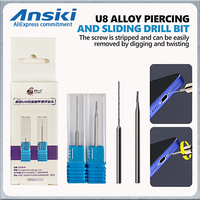 LANRUI U8 Alloy Drill Bit, Professional Damaged Stripped Screw Extractor Remover Kit for Mobile Phone Repair