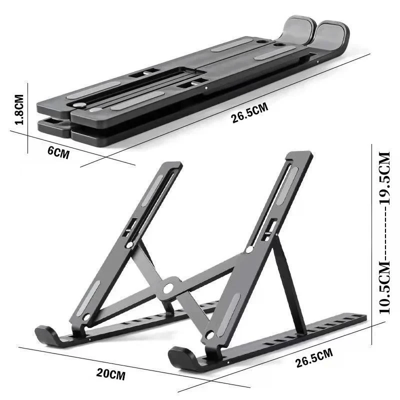 Soporte de aluminio para ordenador portátil, Base superior plegable para Macbook Air Pro, accesorios