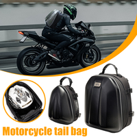 Carbon Fiber Motorcycle Bag Waterproof Motorcycle Tail Bag Tailbag Rear Pack Backseat Pack Backpack Crossbody Bag Kit Helmet Bag