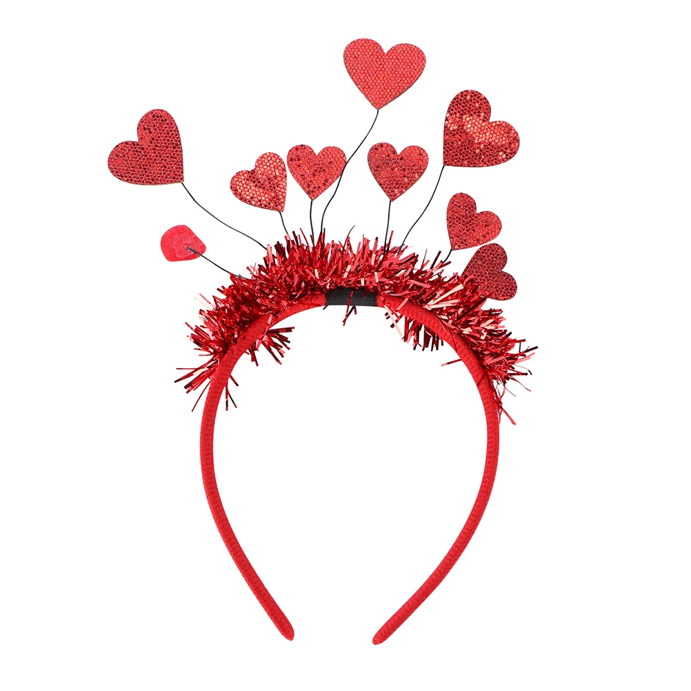 Heart Headband Day Valentine Hair S Party Red Shaped Hoops Love Band Cupid Accessories Valentines Wedding Headwear Costume