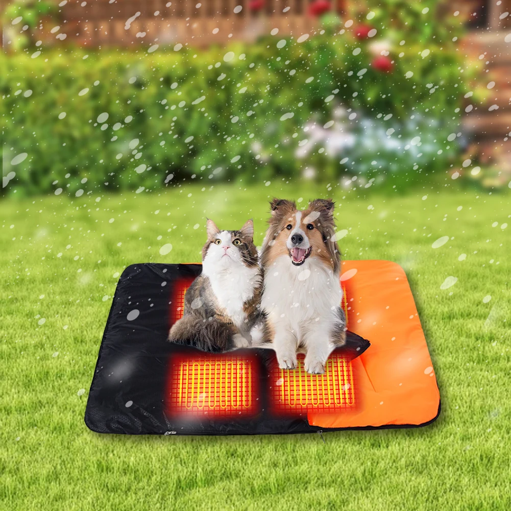 Dog USB Heating Sleeping Bag Waterproof Pet Cat Electric Warmer Mats Rechargeable Heating Pads Winter Portable Heated Blanket