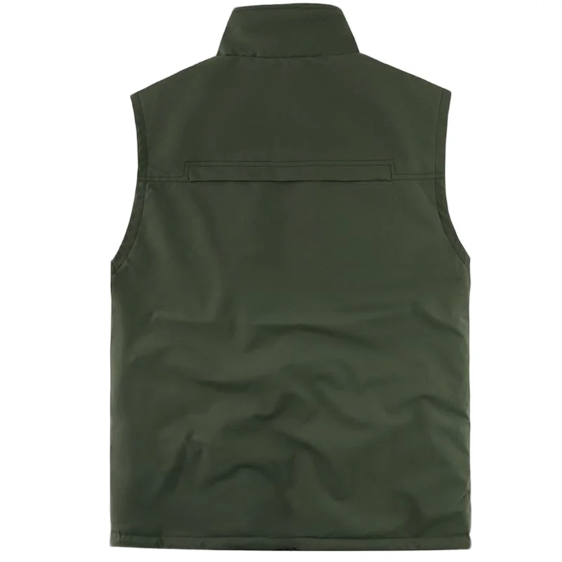 6XL Men Winter Brand Mutil Pockets Waistcoat Vest Men Casual Autumn Vests Outfits Fish Fashion Sleeveless Jacket Vest Men LZLLTT
