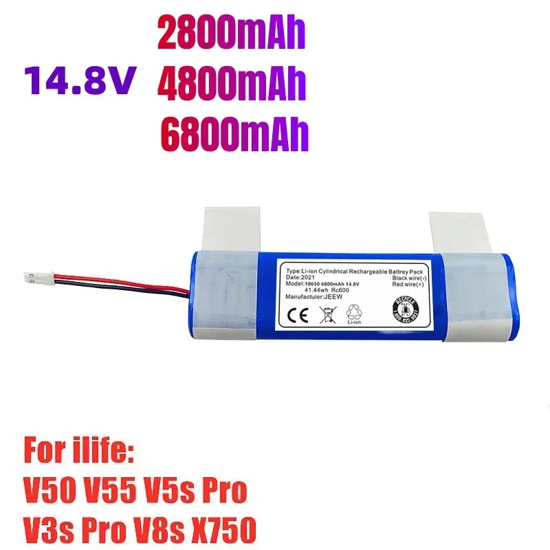 

Echte 14,8 V 6800mah 18650 литиевая батарея для ILIFE V3s Pro, V50, V5s Pro, V8s, x750