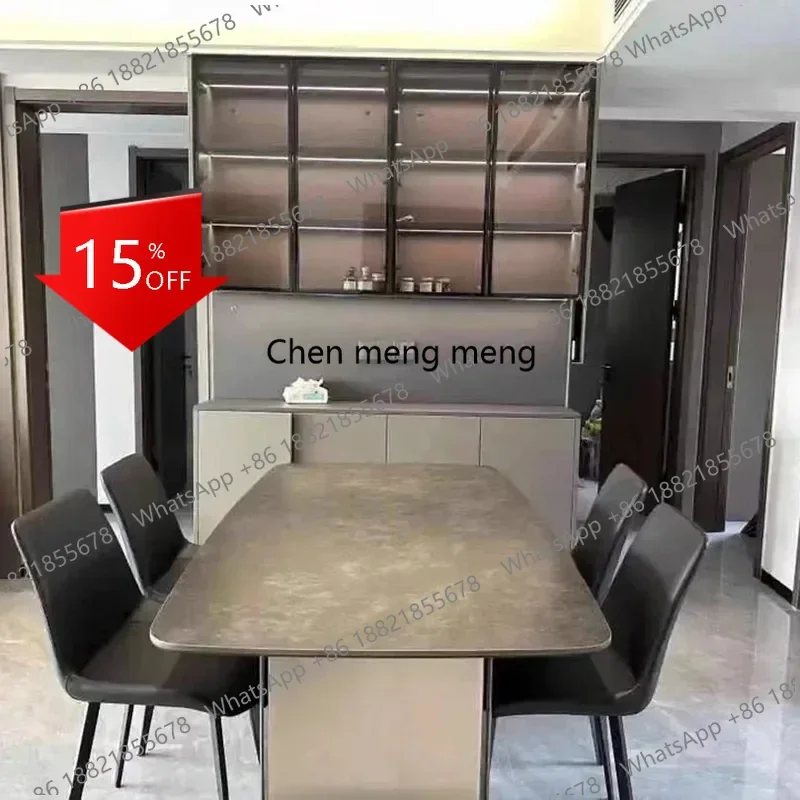 

Уникальный прямоугольный современный обеденный стол, роскошный напольный черный стол для дома, компактный обеденный стол, мебель для столовой