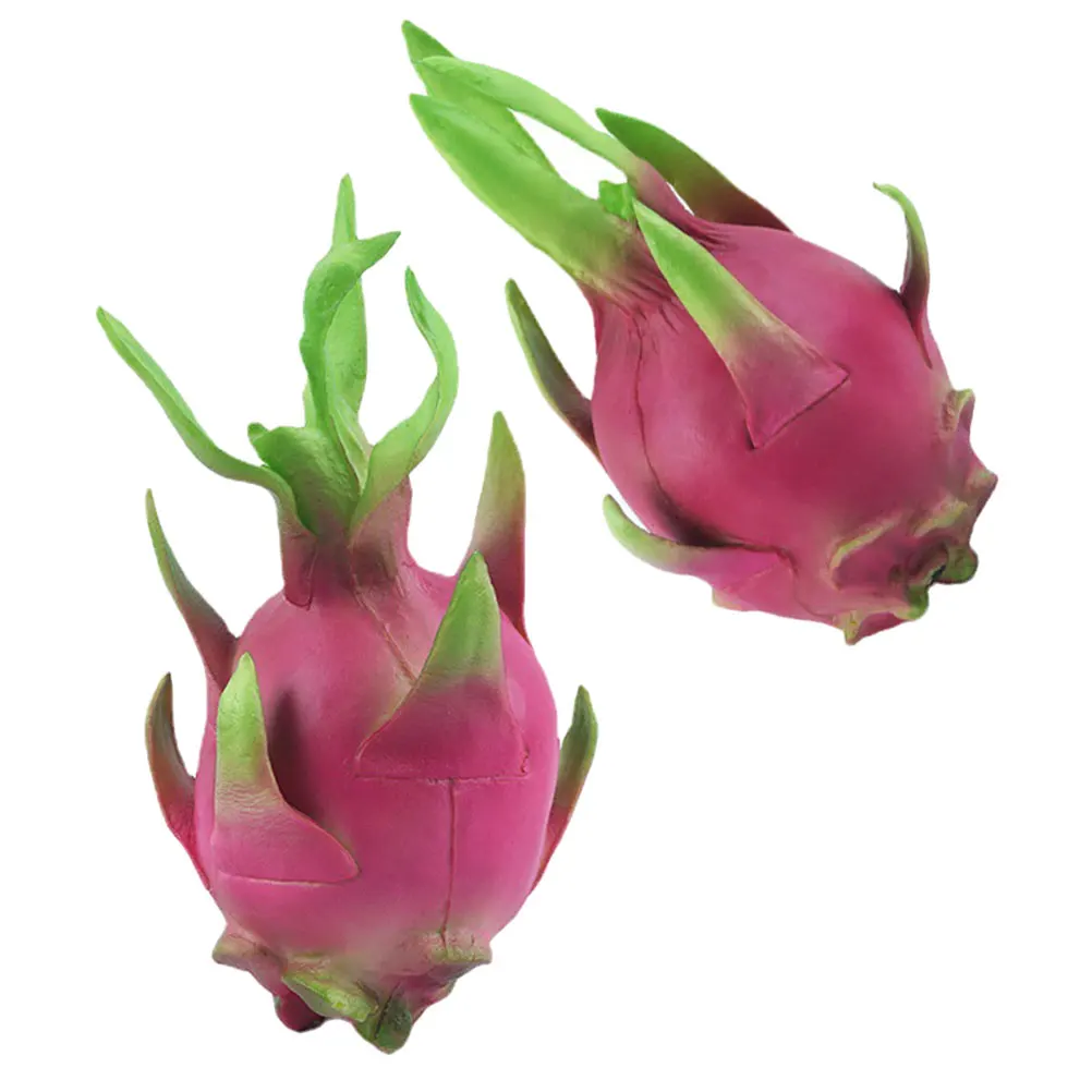 

2 Pcs Simulation Pitaya Decoration Artificial Fruits Realistic Looking Fake Decorative Household for Decorating Pu Model
