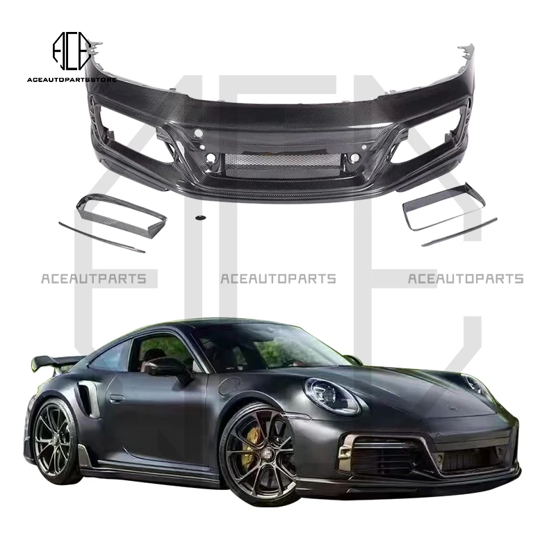 New Arrival Tec Style Body Kit With Front Bumper Front Lip Carbon Fiber For Carrera Convertible Targa 992