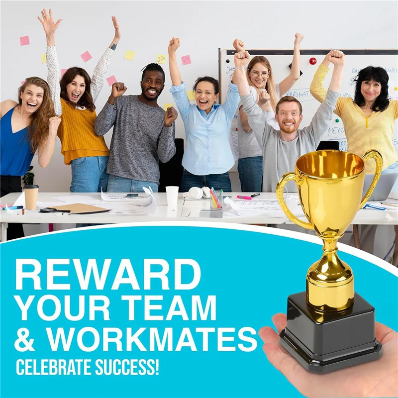 ชุดถ้วยรางวัลพลาสติกสีทอง YSUN-3 ชิ้น สำหรับงานปาร์ตี้ รางวัลการเรียนรู้สำหรับเด็ก รางวัลวันหยุดสำหรับเด็ก