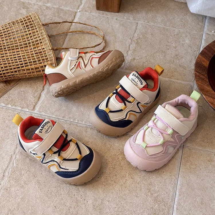 Kinder-Sportsneaker Leichte Freizeitschuhe für Jungen und Mädchen mit Klettverschluss Niedrige Wanderschuhe mit farbenfrohem Design – Detail 6