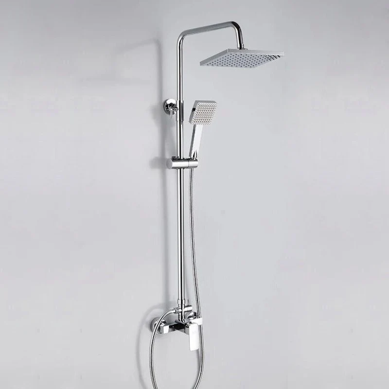 Hot and cold water bathroom rainfall shower faucet set