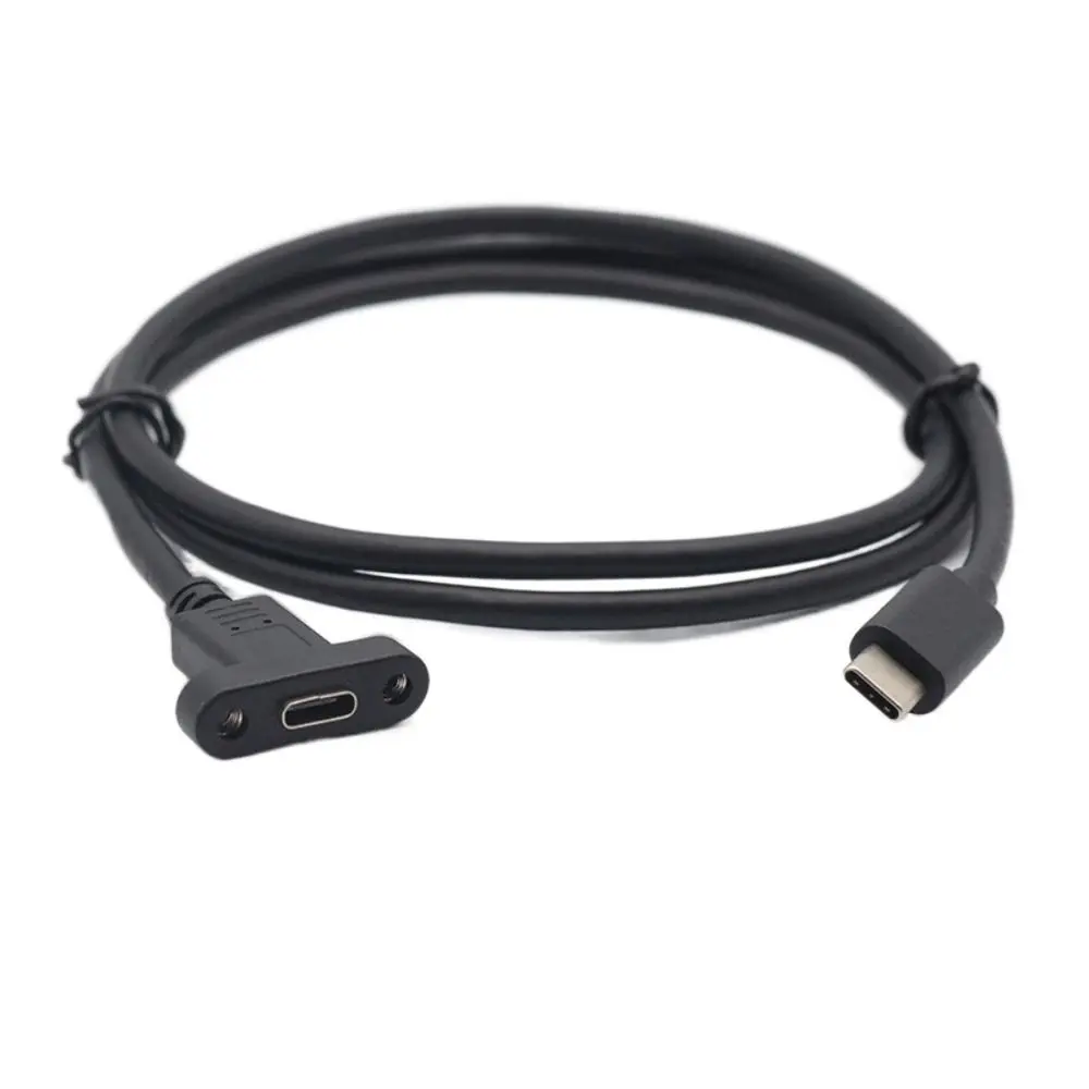 To Female Type C Panel Mount USB3.1 USB-C Male To Female Cable Lock Connector Cable USB-C Extension Line Type C Extension Cable