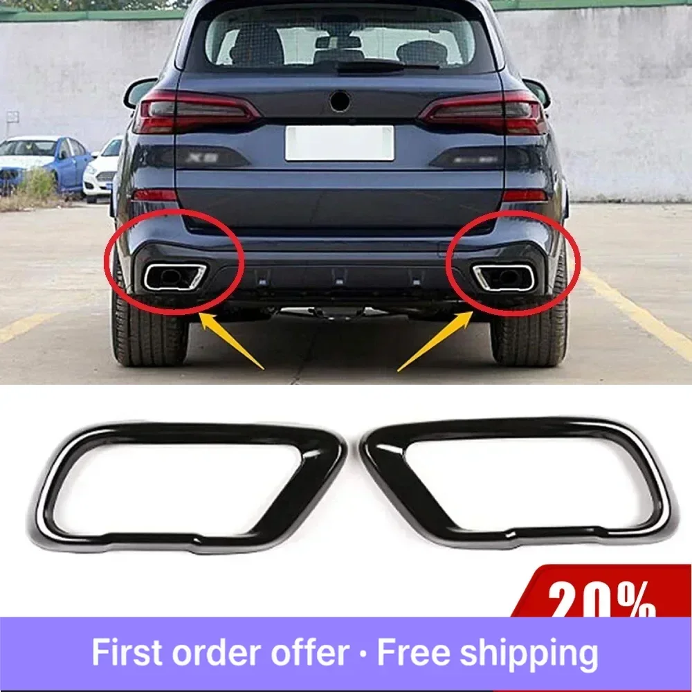 

Stainless Steel Exhaust Tail Trim Cover Fits BMW X5 G05/X7 G07 M Sport 2019+