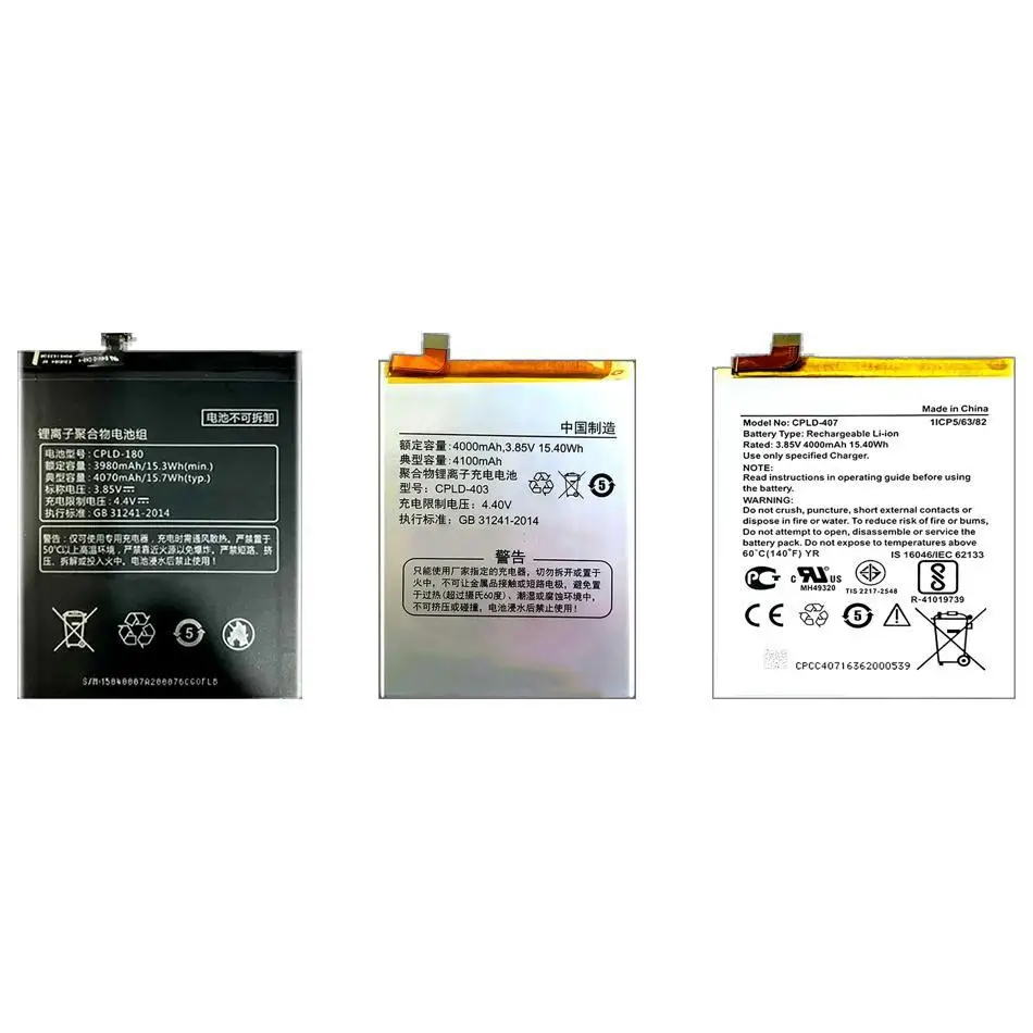 

Прочный аккумулятор мобильного телефона Cpld-403 Cpld-180 Cpld-407 4000-4100 мАч для Coolpad Cool Changer 1, Dual Play 6