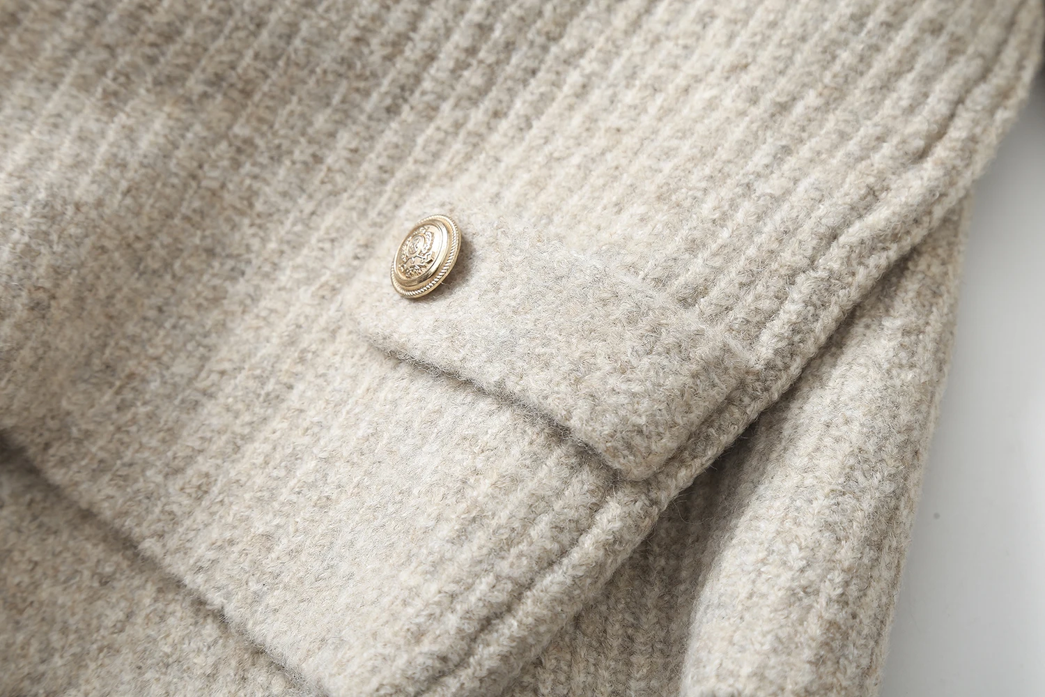 Ethereal MD 2024 new style of Women\'s casual French style soft waxy sweater knitted cardigan short coat