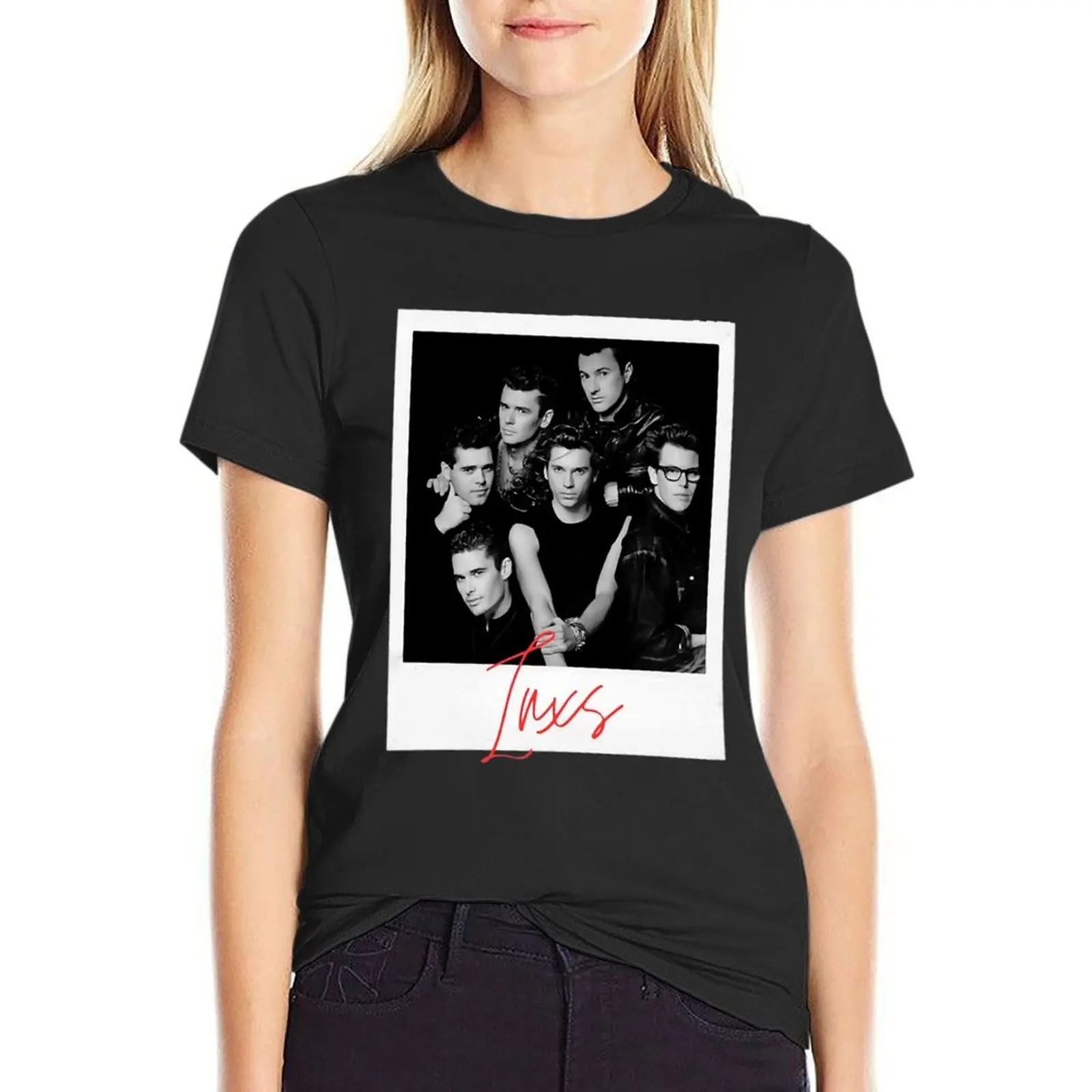 

Inxs T-Shirt Blouse blacks vintage clothes quick drying t-shirts for Women graphic tees funny