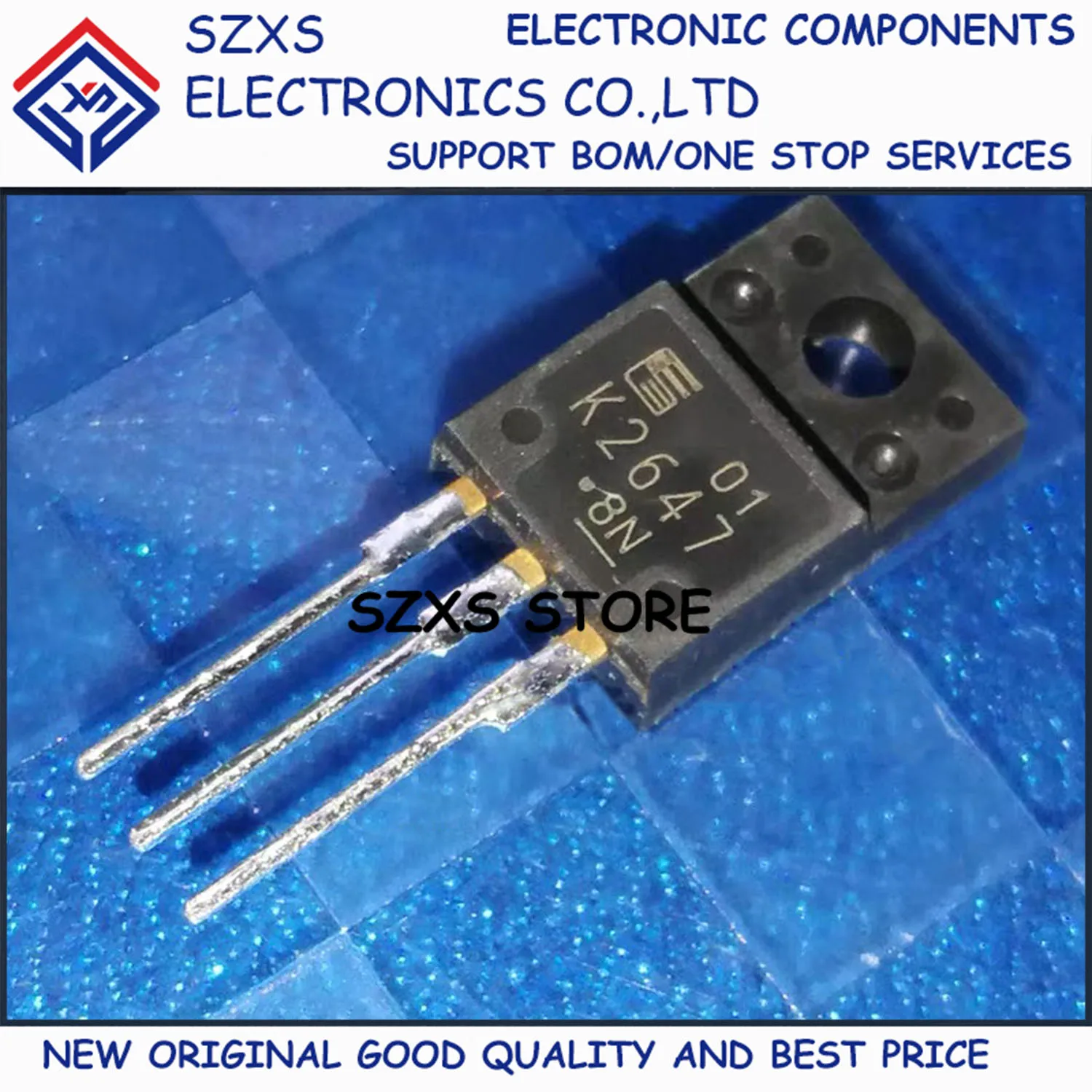 

New Original 10Pcs 2SK2647 K2647 TO-220F 800V 4A MOSFET Field-Effect Transistor In Stock Electronic Components Good Quality