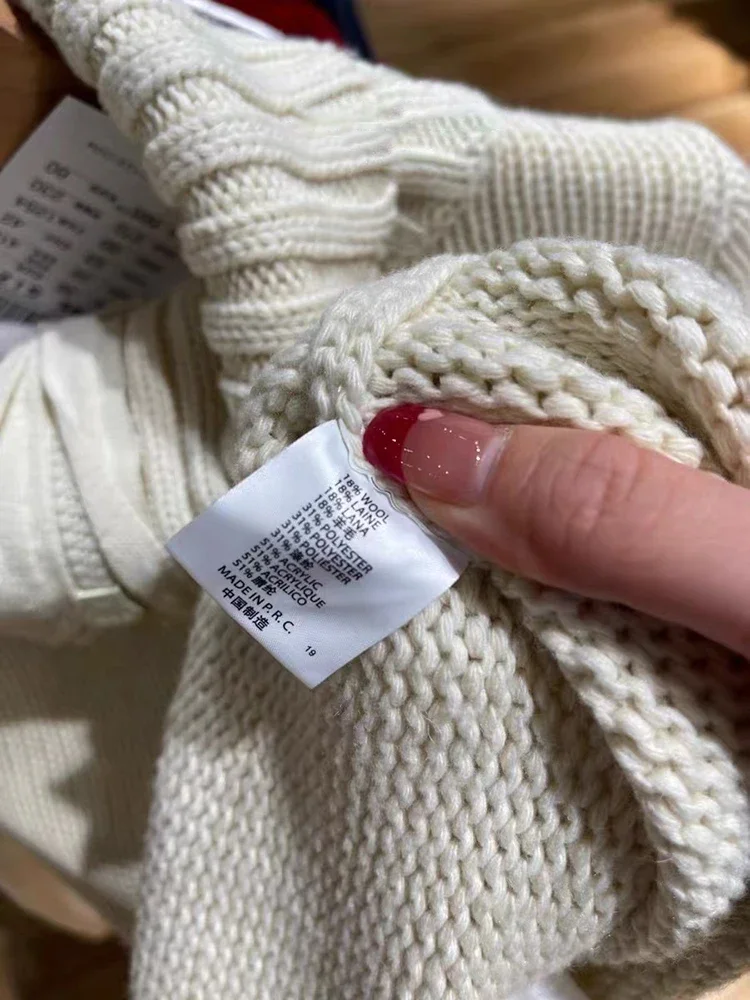 Women Beige Vintage Knitted Cardigan Sweater Autumn Winter Thick Turn Down Collar Zipper Sweater Sweet Short Knitwear Tops