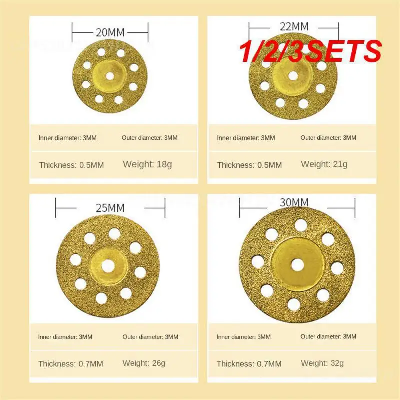 1/2/3SETS Cutting Abrasive Hard Texture 20/22/25/30mm Grinding Blade Hardware Cutting Grinding Blade Durable