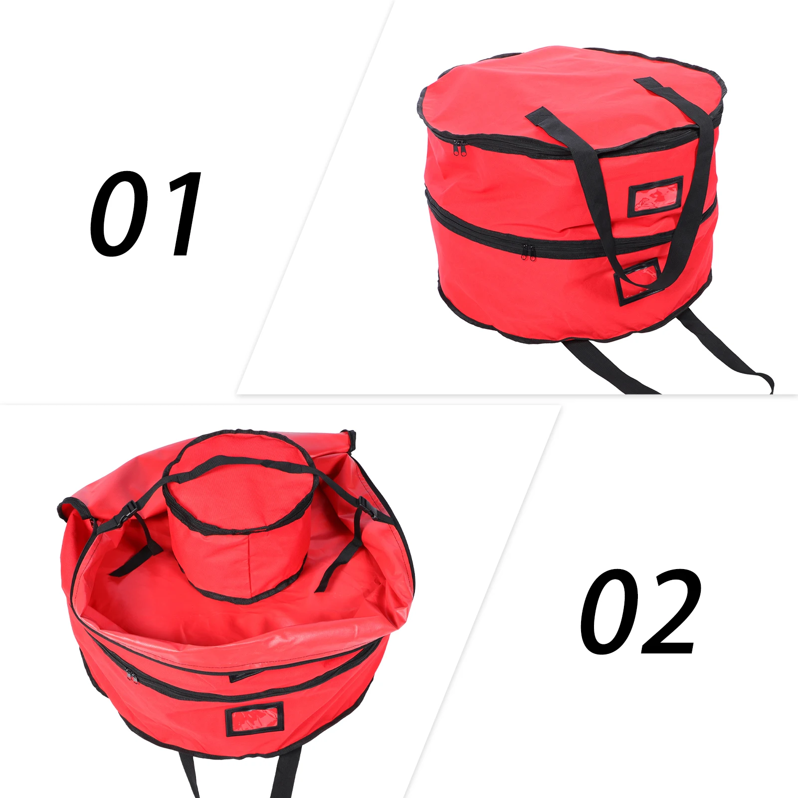 

Stable 600D Oxford Cloth Double Layer Christmas Garland Storage Bag Wreath Organizer Household Gift Packing Decorative Round Bag