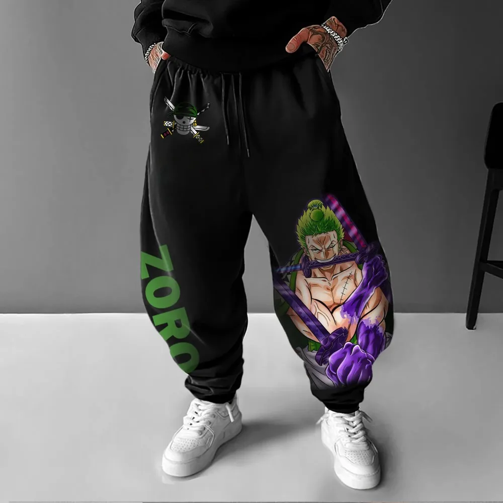 ONE PIECE Men's Pants Trousers Sweatpants Roronoa Zoro Japan Anime Spring and Autumn New Hip Hop Fashion Harajuku Jogger Pants