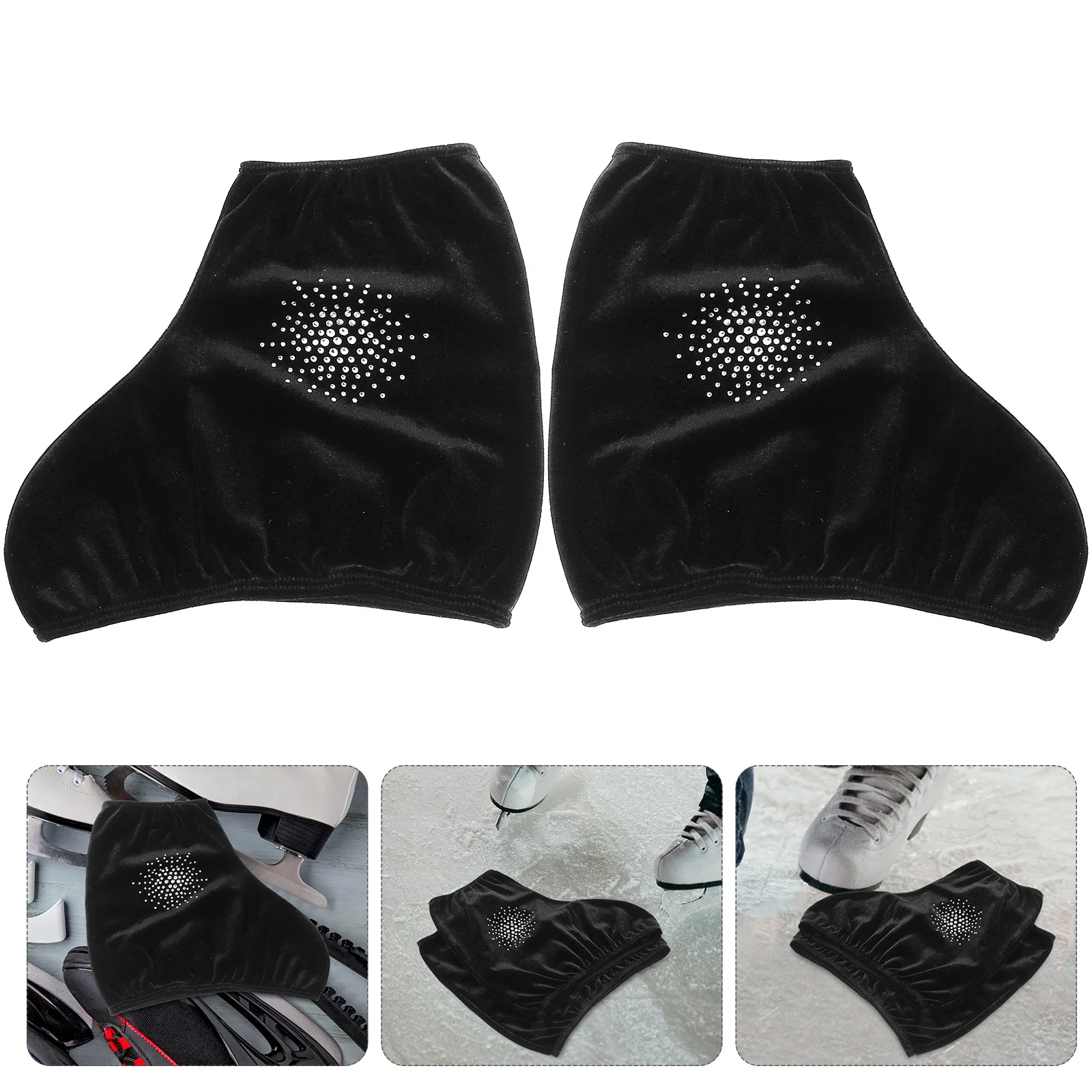 

1 Pair Adjustable Skating Boot Covers For Kids Figure Skates Protective Shoe Covers For Indoor Outdoor Use Skating